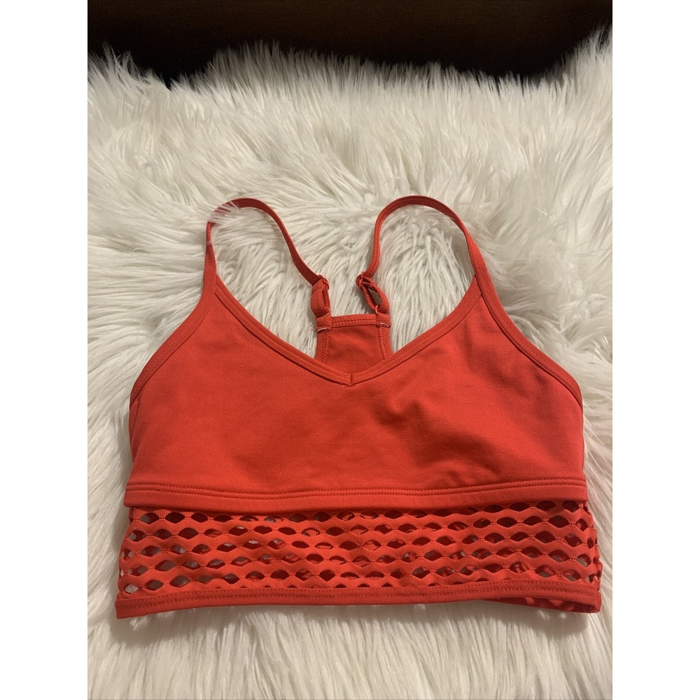 victoria secret pink ultimate lightly lined sports bra XS red hot